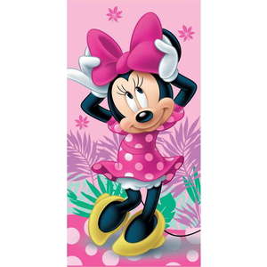Růžová bavlněná dětská osuška 70x140 cm Minnie "Pink" – Jerry Fabrics obraz