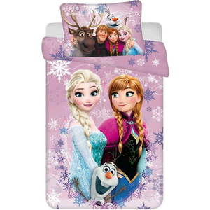 Bavlněné dětské povlečení do postýlky 100x135 cm Frozen "Purple" – Jerry Fabrics obraz