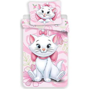 Růžové bavlněné dětské povlečení na jednolůžko 140x200 cm Marie Cat "Pink" – Jerry Fabrics obraz