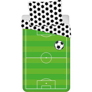 Zelené bavlněné dětské povlečení na jednolůžko 140x200 cm Football – Jerry Fabrics obraz