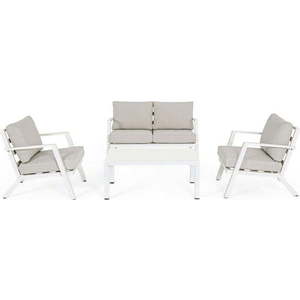 Bílý hliníkový zahradní lounge set pro 4 Harley – Bizzotto obraz