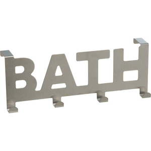Kovový věšák na dveře v matně stříbrné barvě 32 cm Bath – Casa Selección obraz
