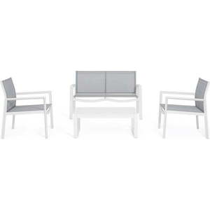 Bílý hliníkový zahradní lounge set pro 4 Kallen – Bizzotto obraz