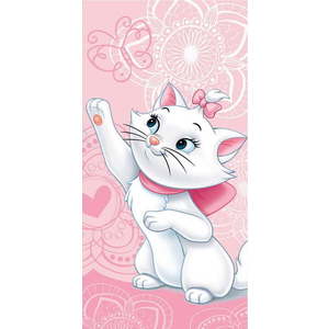 Růžová bavlněná dětská osuška 70x140 cm Marie Cat "Butterfly" – Jerry Fabrics obraz