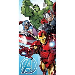 Bavlněná dětská osuška 70x140 cm Avengers "Light Blue" – Jerry Fabrics obraz