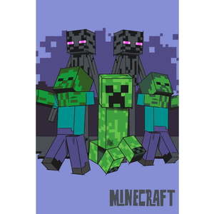 Fleecová dětská deka 100x150 cm Minecraft "Mobs coming for you" – Jerry Fabrics obraz