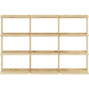 Nástěnná knihovna z borovicového dřeva v přírodní barvě 192x127 cm Groove – Karup Design obraz