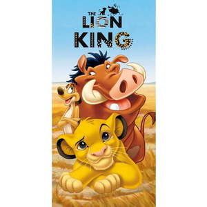 Modro-hnědá bavlněná dětská osuška 70x140 cm Lion King – Jerry Fabrics obraz