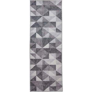 Šedý pratelný běhoun 76x230 cm Coral Grey – Think Rugs obraz