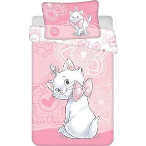 Růžové bavlněné dětské povlečení do postýlky 100x135 cm Marie Cat – Jerry Fabrics obraz