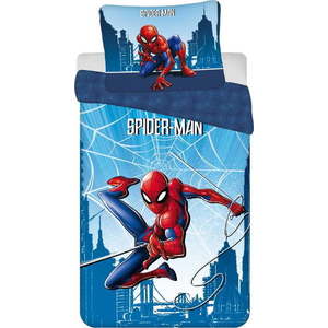 Modré bavlněné dětské povlečení na jednolůžko 140x200 cm Spider-man "Blue" – Jerry Fabrics obraz