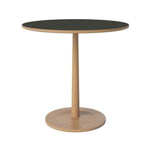 Jídelní stůl Turned Ø75 cm, více variant - Bolia Varianta: šedý laminát Fenix, lakovaný dub obraz