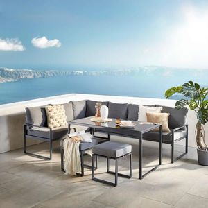 Ambia Garden ZAHRADNÍ JÍDELNÍ SET 16dílné, kov, sklo, textil obraz