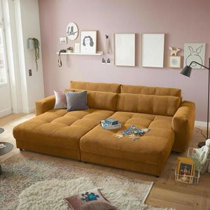 MID.YOU POHOVKA BIG SOFA, textil, kompozitní dřevo, žlutá obraz