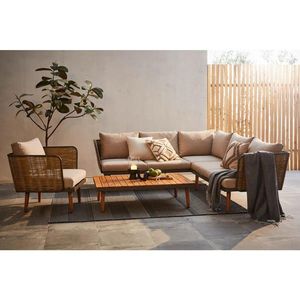 Ambia Garden ZAHRADNÍ SEDACÍ SOUPRAVA dřevo, kov, plast obraz