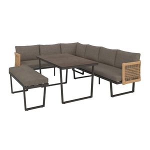 Beldano ZAHRADNÍ SEDACÍ SOUPRAVA 4dílné, kov, plast, sklo, textil obraz