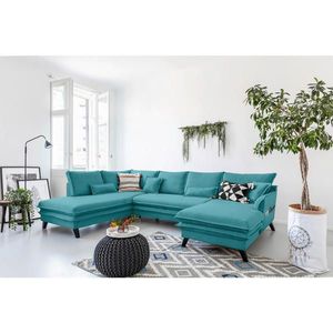 P & B SEDACÍ SOUPRAVA, textil, tyrkysová obraz