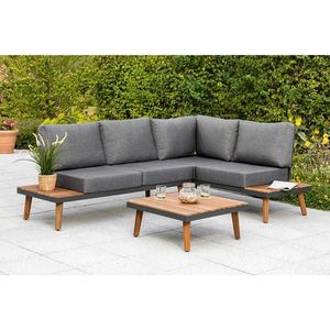 Gardenson TERASOVÁ SEDACÍ SOUPRAVA dřevo, kov, textil obraz