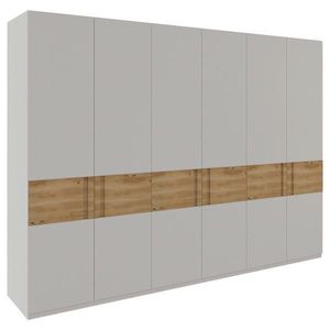 Dieter Knoll ŠATNÍ SKŘÍŇ S OTOČNÝMI DVEŘMI, dub, barvy dubu, světle šedá, 302/218/60 cm obraz