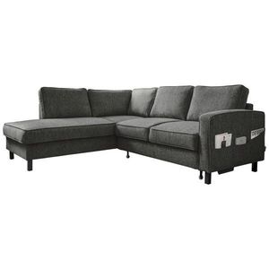 MID.YOU ROHOVÁ SEDAČKA, textil, tmavě šedá obraz