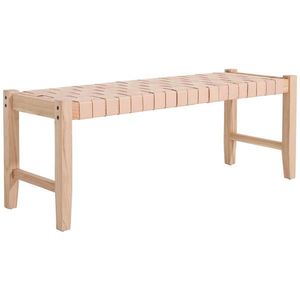 Livetastic SEDACÍ LAVICE, dřevo, kůže, 120/45/40 cm obraz
