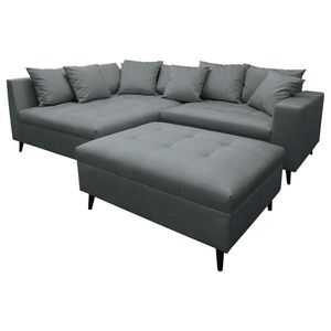 MID.YOU ROHOVÁ SEDAČKA, textil, tmavě šedá obraz