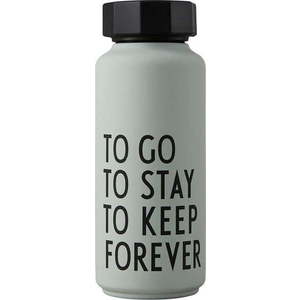 Světle zelená termo láhev Design Letters Forever, 500 ml obraz