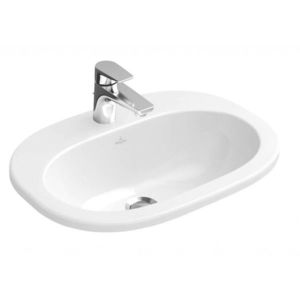 VILLEROY & BOCH O.novo Umyvadlo zápustné 56x41 cm, s přepadem, otvor pro baterii, CeramicPlus, alpská bílá 416156R1 obraz
