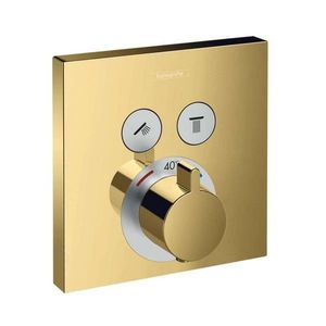 HANSGROHE Shower Select Termostatická baterie pod omítku pro 2 spotřebiče, zlatá 15763990 obraz