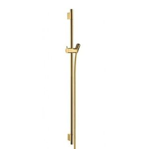 HANSGROHE Unica'S Sprchová tyč 90 cm se sprchovou hadicí, leštěný vzhled zlata 28631990 obraz