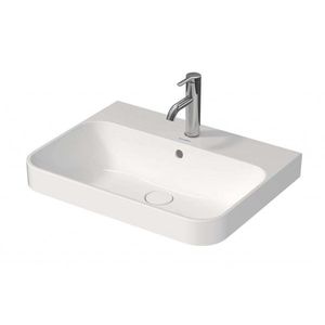 DURAVIT Happy D.2 Plus Umyvadlo na desku, 60x46 cm, s přepadem, s otvorem pro baterii, bílá 2360600000 obraz