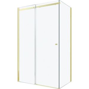 MEXEN/S OMEGA sprchový kout 140x80, transparent, zlatá 825-140-080-50-00 obraz