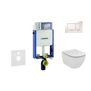 GEBERIT Kombifix Set předstěnové instalace, klozetu a sedátka Ideal Standard Tesi, tlačítka Sigma30, bílá/chrom 110.302.00.5 NF5 obraz