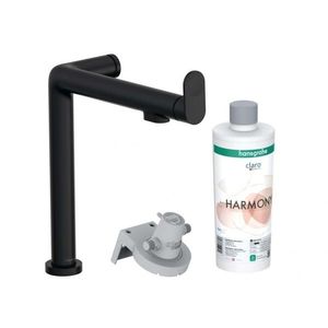 HANSGROHE Aqittura M91 Dřezová baterie s filtrací, matná černá 76802670 obraz