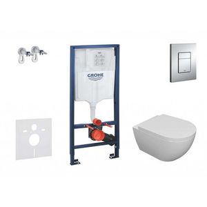 GROHE Rapid SL Set předstěnové instalace, klozetu Oudee a sedátka softclose, tlačítko Skate Cosmopolitan, chrom SANI11BA1100 obraz
