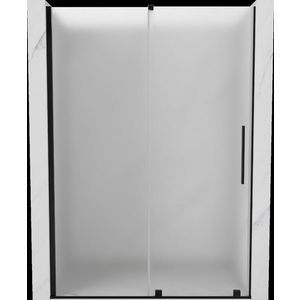 MEXEN/S Velar posuvné sprchové dveře 140 cm, dekor, černá 871-140-000-31-70 obraz