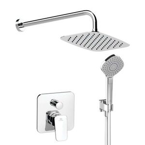 IDEAL STANDARD CeraPlan New Sprchový set s baterií pod omítku, s tělesem, 3 proudy, 30x20 cm, chrom BD194AA obraz