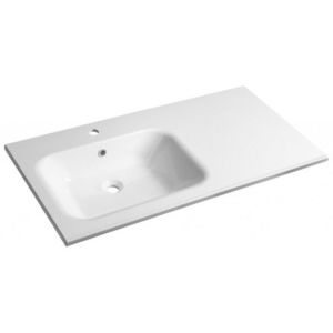 SAPHO ARECA umyvadlo, litý mramor, 101x51, 5cm, levé, bílá AC101L obraz