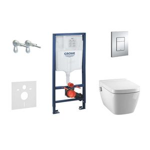 GROHE Rapid SL Set předstěnové instalace, sprchovací toalety a sedátka Tece, tlačítka Skate Cosmo, Rimless, SoftClose, chrom 38528SET-KT obraz
