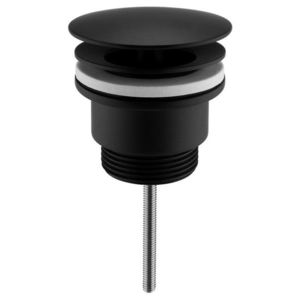 SAPHO Umyvadlová výpust 5/4“, neuzavíratelná, velká zátka, 5-65, černá mat CV3004B obraz