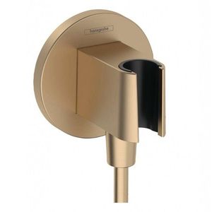 HANSGROHE Fixfit Sprchové kolínko s držákem, kartáčovaný bronz 26888140 obraz