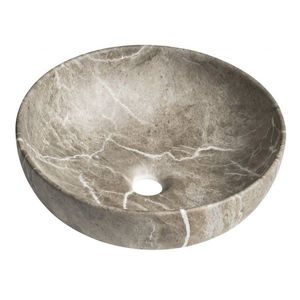 SAPHO RONDANE keramické umyvadlo na desku Ø 41cm, breccia mramor AR435BM obraz
