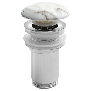 SAPHO Umyvadlová výpust 5/4“, click-clack, keramická zátka, 10-50, bianco carrara AR900BC obraz