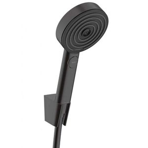 HANSGROHE Pulsify Select S Set sprchové hlavice, držáku a hadice, 3 proudy, EcoSmart, matná černá 24306670 obraz