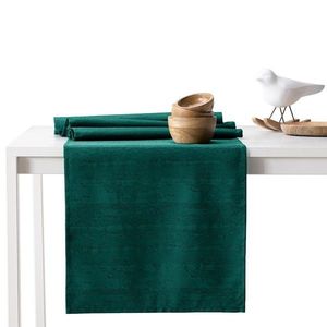 Běhoun na stůl AmeliaHome VESTA 30x160 cm láhvově zelený, velikost 30x160 obraz