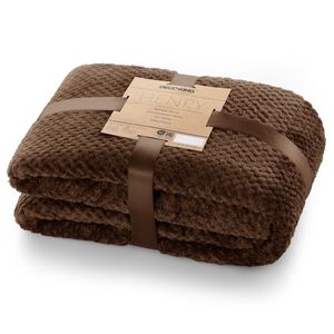 Deka z mikrovlákna DecoKing Toby tmavě hnědá, velikost 150x200 obraz