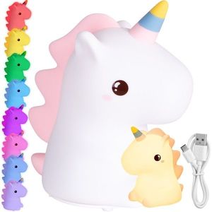 TZB Dětská stolní LED lampa Unicorn bílá obraz