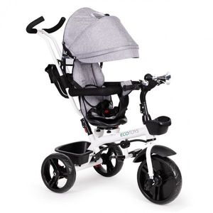 Dětská tříkolka - kočárek EcoToys IV šedá obraz