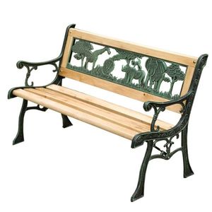 Garden Line Dětská zahradní lavice ELARA 82 cm z masivu/zelená obraz