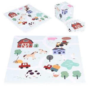 ECOTOYS Hrací pěnová podložka pro děti Farm barevná obraz